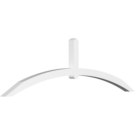 Ekena Millwork Archdale Architectural Grade PVC Gable Bracket, 108"W x 31 1/2"H x 4"D x 4"F, 7/12 Pitch GBP108X32X0404ARC00